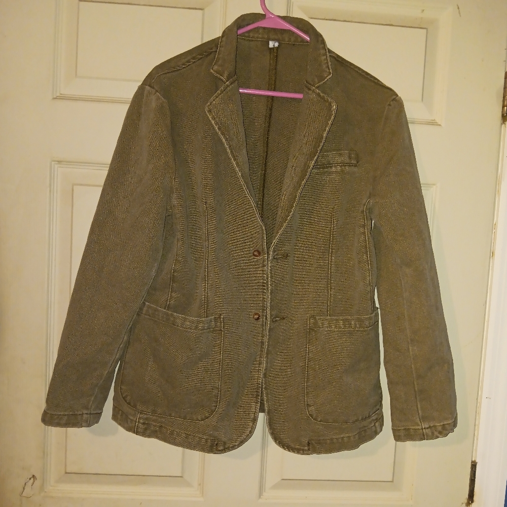 Euc Okay Wear Army Green Jacket Mens Sz M